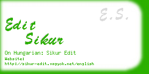 edit sikur business card